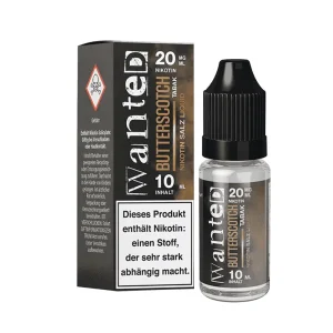 Wanted – Butterscotch Tabak – Nikotinsalz (Nikotinsalzliquid, 10 ml, 50% VG / 50% PG)