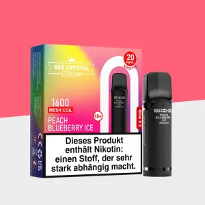 SKE Crystal 800 Pro – Peach Blueberry Ice – Pod (2er Pack)