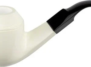 Block Meerschaum Pfeife „Large“ glatt Bulldog