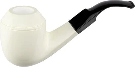 Block Meerschaum Pfeife „Large“ glatt Bulldog