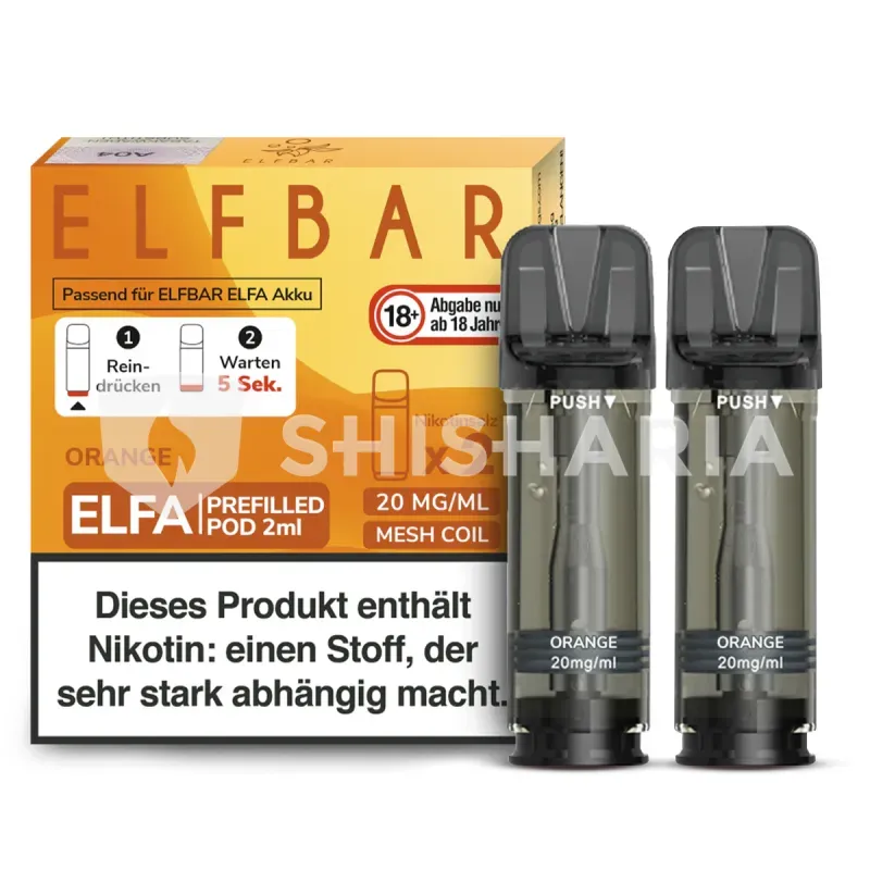 Elfbar Elfa Pods E-Zigarette – Orange – Bild 2