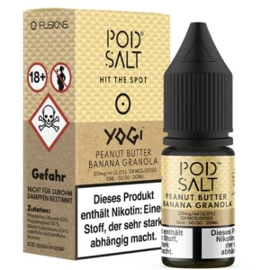 Pod Salt – Yogi Peanut Butter Banana Granola 50/50PG/VG
&